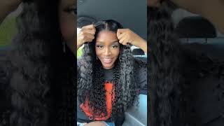 Really obsessed with glueless wig😍 wigs xrsbeautyhair hairstyle hairtutorial curlyhair hair [upl. by Nidraj]