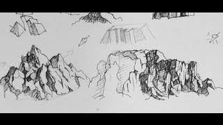 Pen amp Ink Drawing Tutorials  How to draw mountains [upl. by Sagerman]