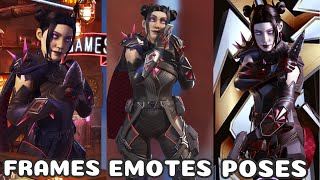 Frames Emotes and Poses with Wraith’s Shadow Lurker Skin  Apex Legends 4K60Hz [upl. by Ylevol985]