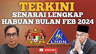 TERKINI SYABAS SENARAI HABUAN RAKYAT BULAN FEBRUARI 2024 [upl. by Asylla894]