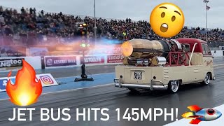 Jet Bus Hits 145mph Santa Pod Raceway Oklahoma Willy Festival of Power 2024 😎🔥🏁 [upl. by Vin776]