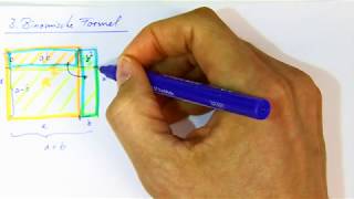 3 Binomische Formel einfach erklärt bildlich und rechnerisch [upl. by Eselrahc]