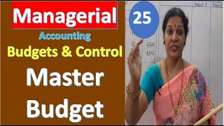 25 Master Budget from Budgets amp Budgetary Control Chapter  Managerial Management Accounting [upl. by Enelrad42]