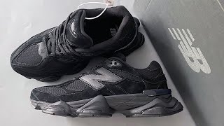 New Balance 9060 Triple Black U9060BPM Review [upl. by Hadrian]