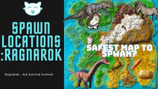 SPAWN LOCATIONS  RAGNAROK  Ark Survival Evolved [upl. by Anirpas955]