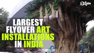 Check Out Pune’s Largest Flyover Art Installation  Curly Tales [upl. by Nosemyaj]