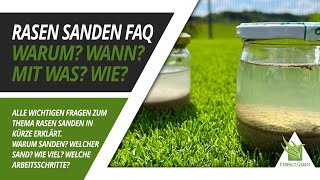 🌱 FAQ zum Rasen sanden  Nutzen Welcher Sand Wie viel Wo her Arbeitsschritte Reihenfolge 🌱 [upl. by Filmore]