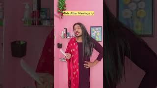 Girls Before marriage After marriage 🤣 comedy shorts [upl. by Ajnat824]