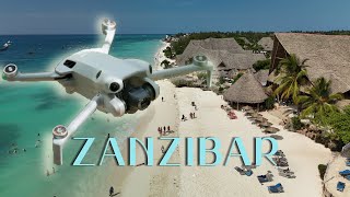 Zanzibar Nungwi Beach drone view  4K [upl. by Atnahsal]