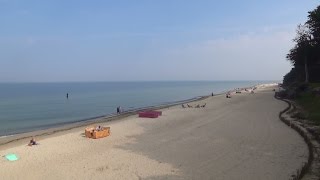 Gąski nad Bałtykiem z plażą i latarnią morską [upl. by Elleryt]