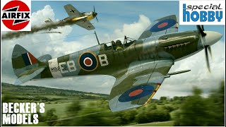 Special Hobby and Airfix 148 scale Supermarine Spitfire Mk XII  REVIEW [upl. by Lipcombe]