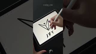 Ivy  Procreate Logo Design 💫 logodesign designprocess adobeillustrator procreate [upl. by Domineca]