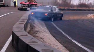 BMW E12 535i Drift  play with the wall [upl. by Elleirol300]