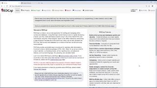 REDCap Basics Designing your first project  Part 1 [upl. by Naesad587]