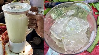 Crazy Aloe Vera Shake of Firozabad😱😱 स्वाद अजीब है पर लोग दीवाने हैं इसके😳😳 Indian Street Food  UP [upl. by Yrdnal206]