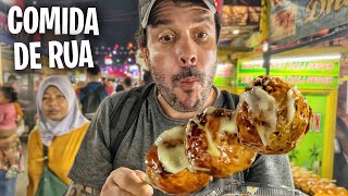 PROVANDO COMIDA DE RUA NOTURNA NA CAPITAL DA INDONESIA 🇮🇩 [upl. by Noe775]