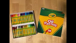 CRAYOLA OIL PASTELS 🌷 28 COUNT OIL PASTELS WITH SWATCHES🌈 [upl. by Urian]