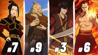 Ranking the Most Powerful Firebenders in Avatar [upl. by Ttezzil708]