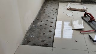 Floor tile installation ceramic tile [upl. by Isyak432]