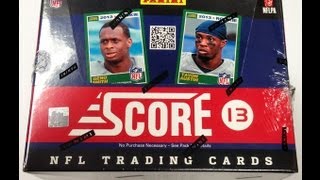 2013 Panini Score Football Jumbo Hobby Box Break [upl. by Siurtemed497]