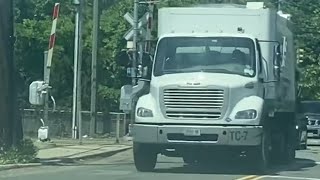 I Found Town of Smithtown Garbage Truck TC7 in The Road On My Way to See The Train [upl. by Direj]