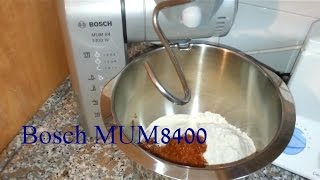 Bosch MUM8400 Making bread dough [upl. by Wootan]