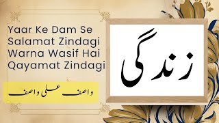 Zindagi  Hazrat Wasif Ali Wasif  Philosophy of Life [upl. by Auroora]