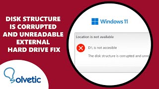 Disk Structure is Corrupted and Unreadable External Hard Drive FIX  FULL GUIDE [upl. by Meeka134]