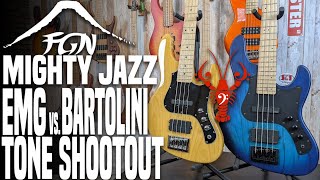 FGN Mighty Jazz  Epic EMG vs Bartolini Pickup Comparison  LowEndLobster Tone Shootout [upl. by Gerstein]