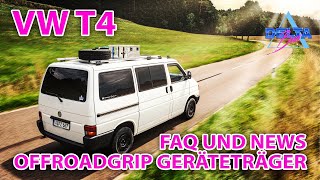 VW T4 Dachgepäckträger  FAQ und NEWS zum beliebten Offroadgrip Geräteträger  MarkisenHalterung [upl. by Ebenezer]