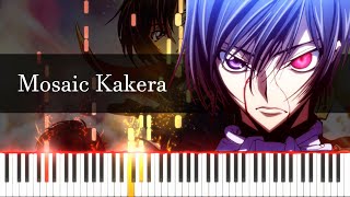 Mosaic Kakera Code Geass ED2 Piano Tutorial [upl. by Ailad]