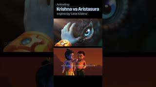 Little Krishna vs Aristasura  2d animation recreation of Little Krishna series [upl. by Idnam]