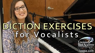 Diction Exercises for Vocalists [upl. by Nyrhtakyram]