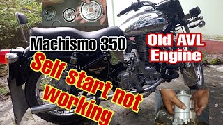 Bullet machismo 350 AVL engine self start issueEstart penion bearing assembly amp self motor replace [upl. by Kiersten]