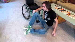 paraplegic transfers from floor to chair [upl. by Papst282]