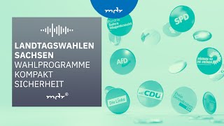 Sicherheit – Das planen Sachsens Parteien  Podcast Wahlprogramme kompakt  MDR [upl. by Saitam457]