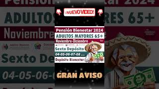 📌🪪Atención Adultos mayores esta es la fecha de pago del bimestre Noviembrediciembre sexto deposito [upl. by Aivul]