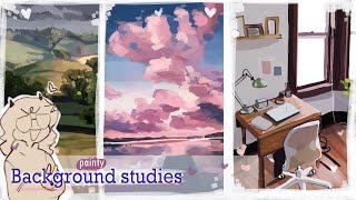 Painty background studies Tips [upl. by Dnalel]