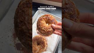 homemade cinnamon crunch bagels shorts [upl. by Akienom]