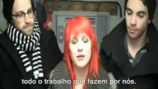 Paramore manda mensagem para o Paramore Brasil LEGENDADO paramorecombr [upl. by Okir]