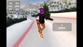 Crazy Snowboard Lite  iOS Game  Version 10  on my iPod touch  3rd generation  64GB  os511 [upl. by Ylim]