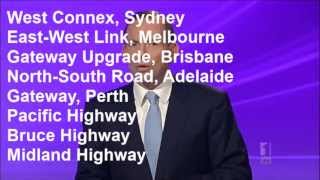 Tony Abbotts transport plan summarised in 30 seconds Roads roads and more roads [upl. by Nnoj529]