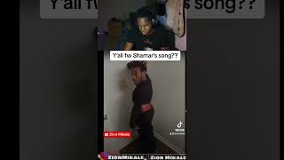 Shamar’s song lowkey is a hit😭🔥 viral shamar [upl. by Assek770]