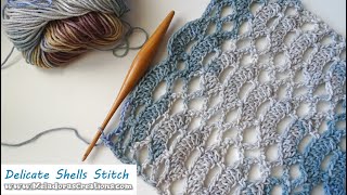 Learn To Crochet Elegant Lacy Shells Stitch Pattern  Stepbystep Tutorial [upl. by Maris58]