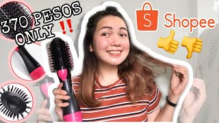 ONE STEP HAIR DRYER AND STYLER REVIEW  MISS D [upl. by Teemus]