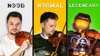 5 Levels of Halo Music on Violin [upl. by Amory]