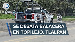 Reportan balacera en carretera MéxicoCuernavaca a la altura de Topilejo [upl. by Katzman616]