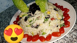 سلطة 🥗 بالطون و الخضر رائعة تستحق التجربة 😍🥰 [upl. by Ecylla]