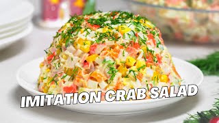 Crab Salad with Imitation Crab  Surimi Salad  Imitation Crab Salad Recipe by Always Yummy [upl. by Ariik]