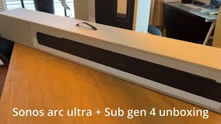 Sonos arc ultra  sub gen 4 unboxing [upl. by Browning496]